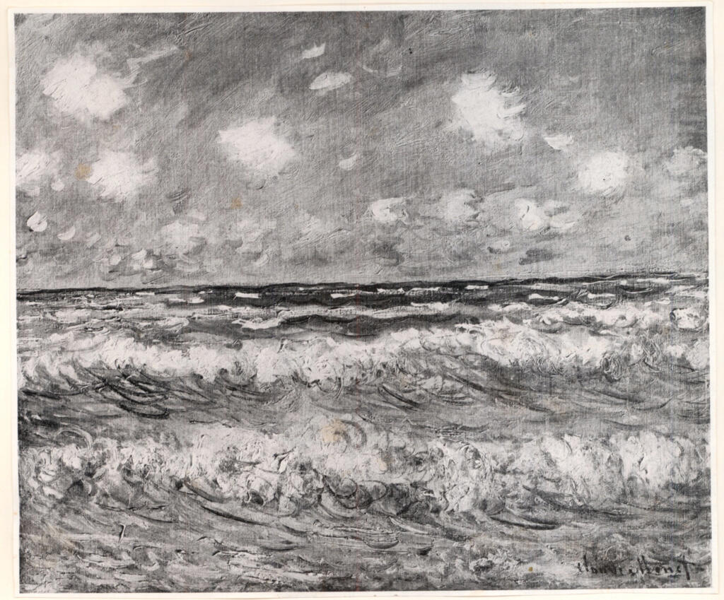 Anonimo , Monet, Claude - sec. XIX - Mer Agitée , fronte