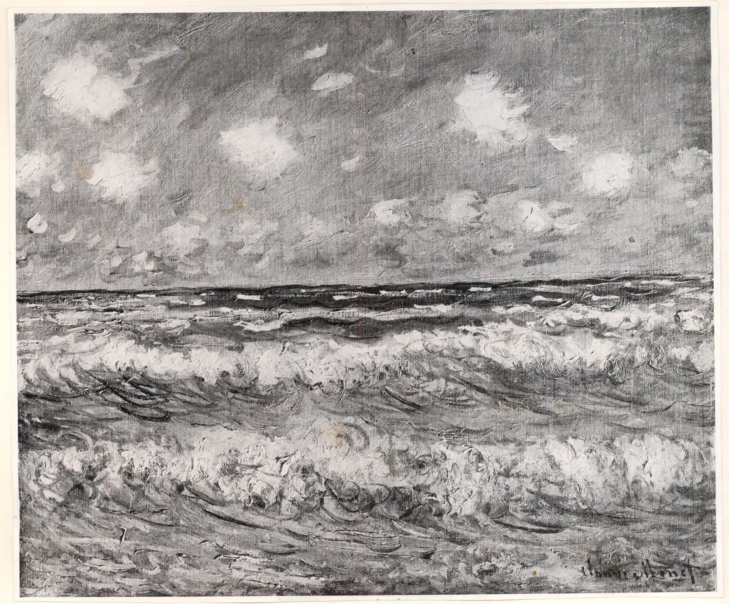 Anonimo , Monet, Claude - sec. XIX - Mer Agit&eacute;e , fronte