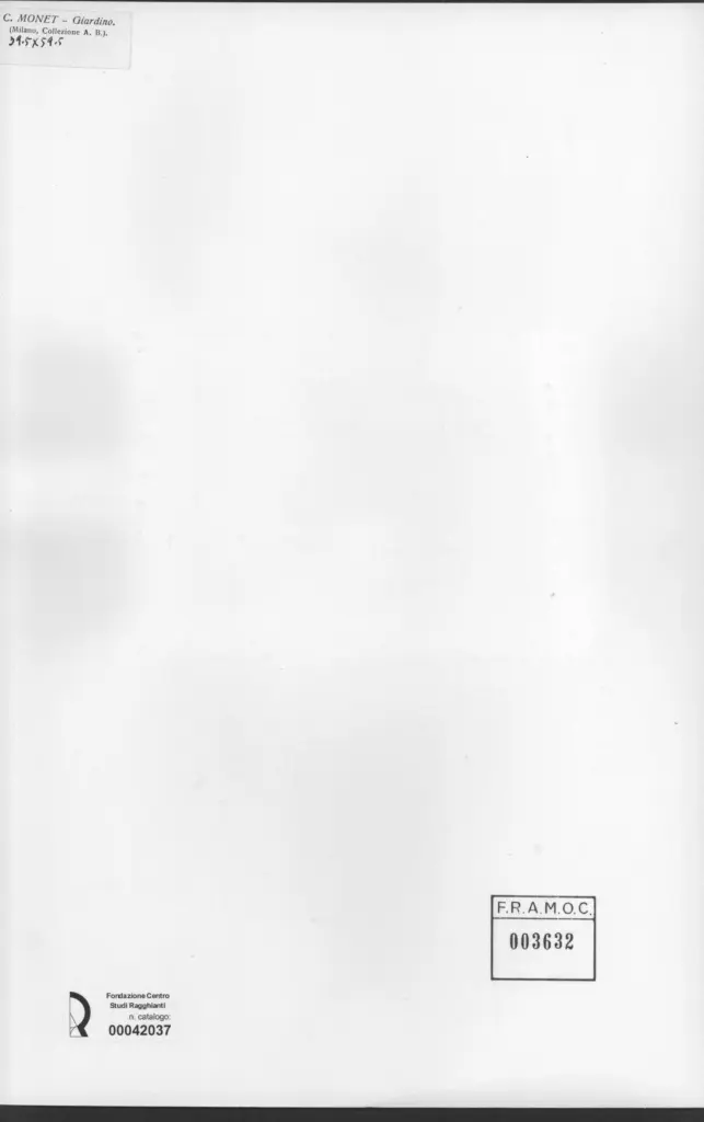 Anonimo , Monet, Claude - sec. XIX - Giardino , retro