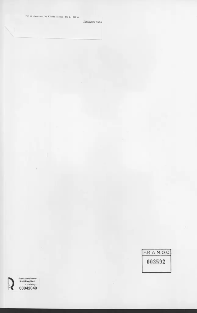 Anonimo , Monet, Claude - sec. XIX - Vue de Lavacourt , retro