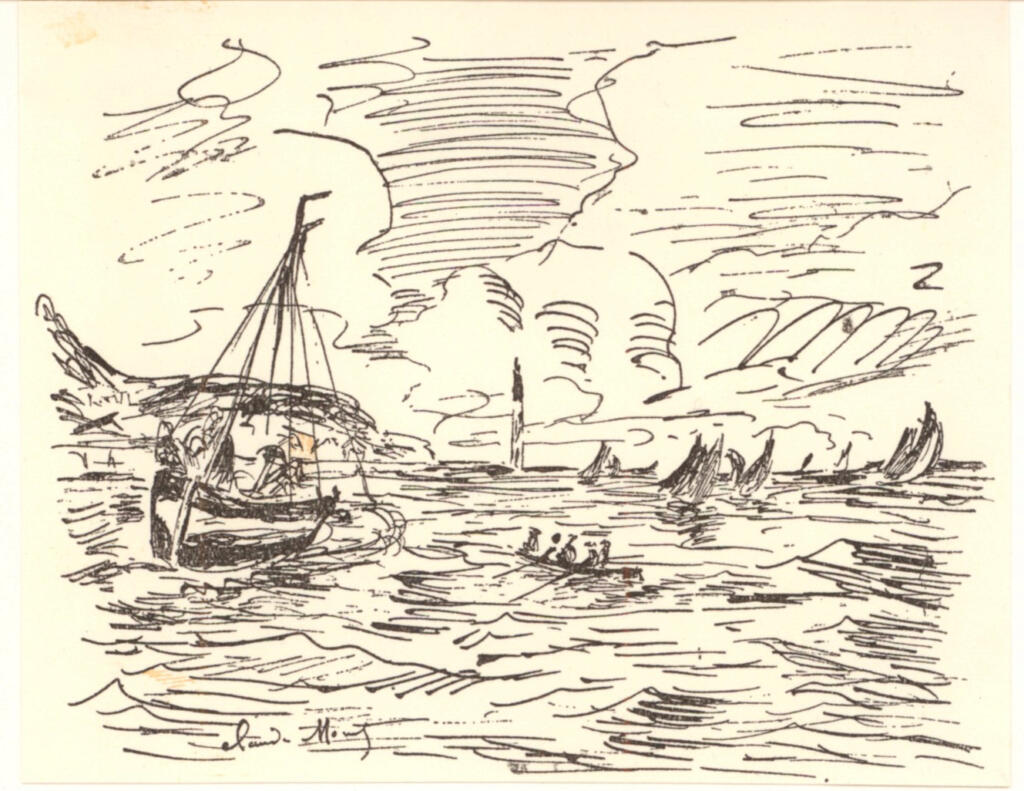 Anonimo , Monet, Claude - sec. XIX - Barche , fronte