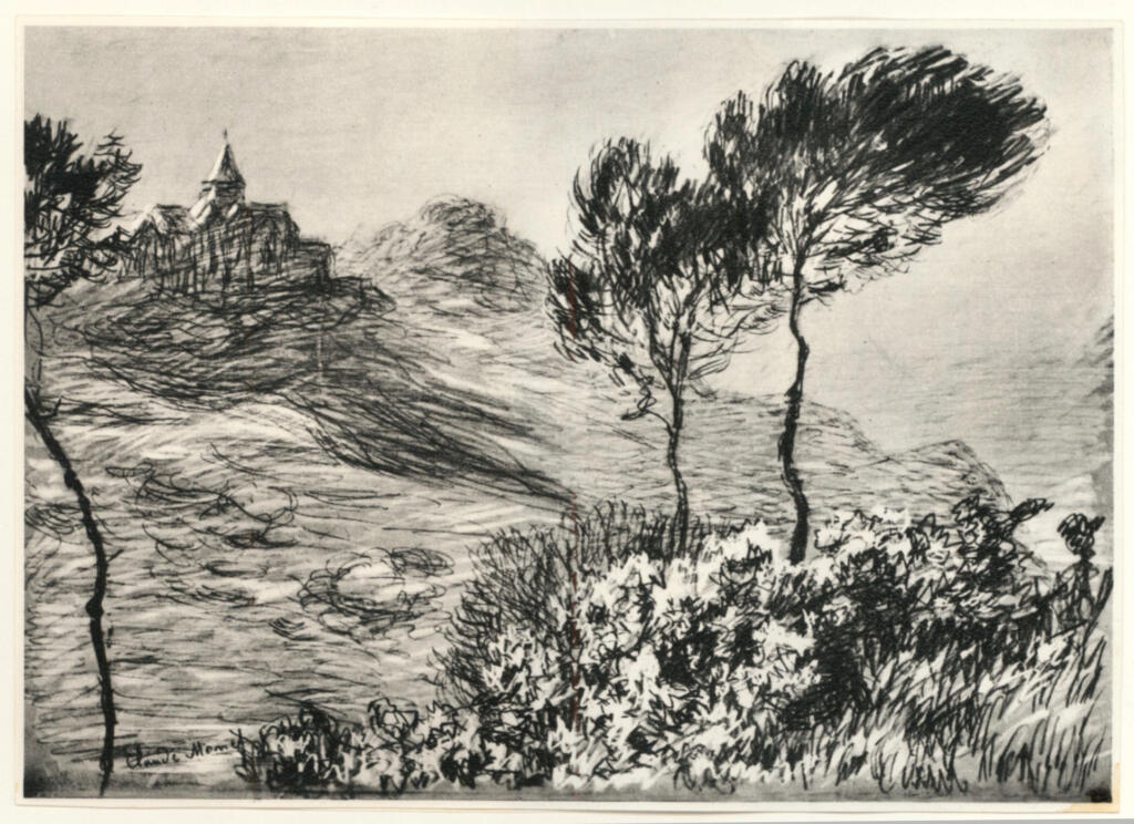 Anonimo , Monet, Claude - sec. XIX - Alberi , fronte