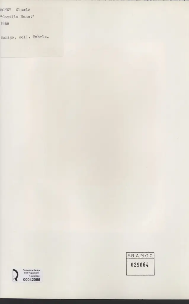 Anonimo , Monet, Claude - sec. XIX - Camille Monet , retro
