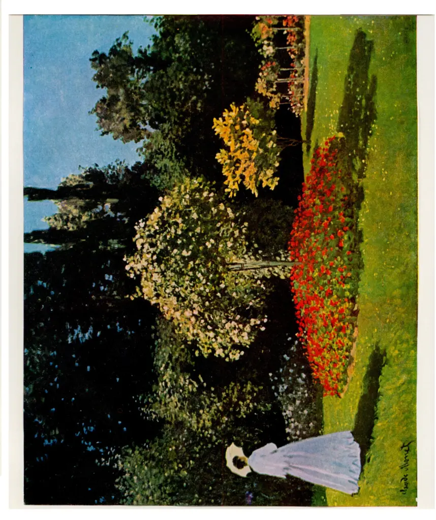 Anonimo , Monet, Claude - sec. XIX - Woman in a garden , fronte