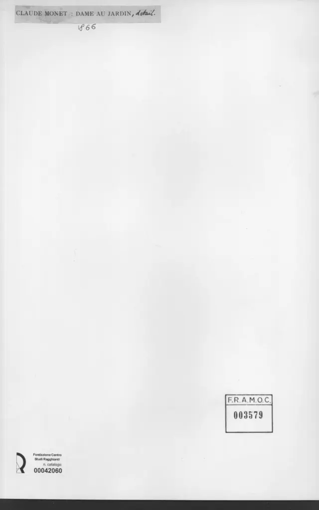 Anonimo , Monet, Claude - sec. XIX - Dame au giardin (particolare) , retro