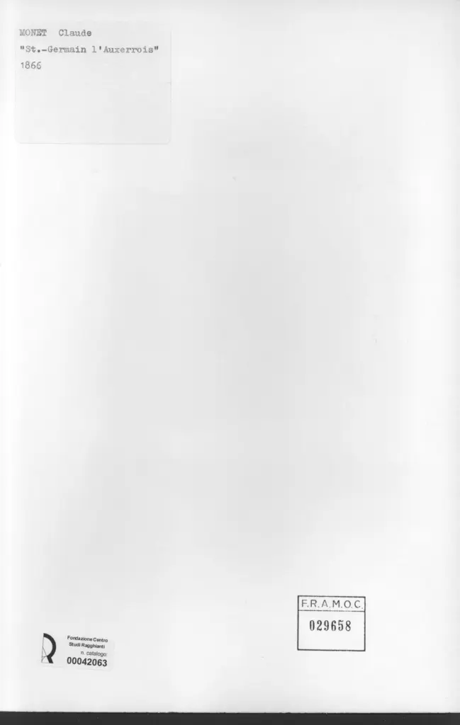 Anonimo , Monet, Claude - sec. XIX - St. Germain l'Auxerrois , retro
