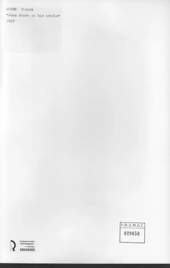 Anonimo , Monet, Claude - sec. XIX - Jean Monet in his cradle , retro