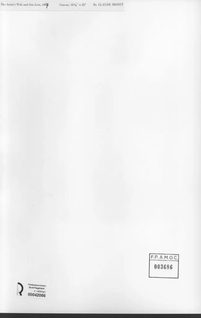 Anonimo , Monet, Claude - sec. XIX - The artist's wife and Son Jean , retro