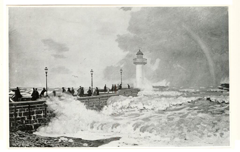 Anonimo , Monet, Claude - sec. XIX - La jetée de Havre , fronte