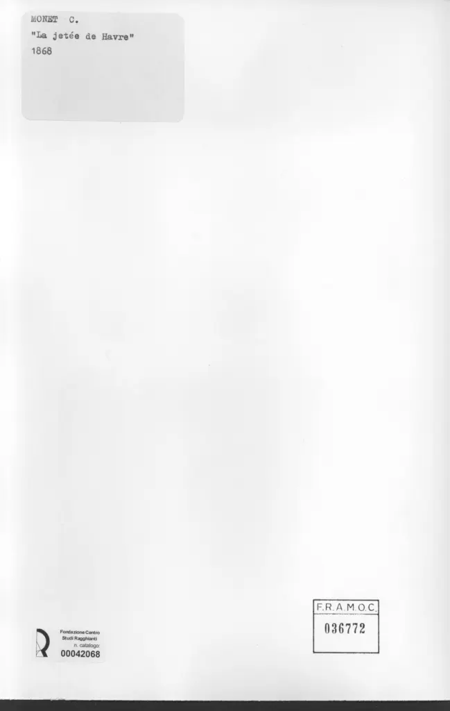 Anonimo , Monet, Claude - sec. XIX - La jet&eacute;e de Havre , retro