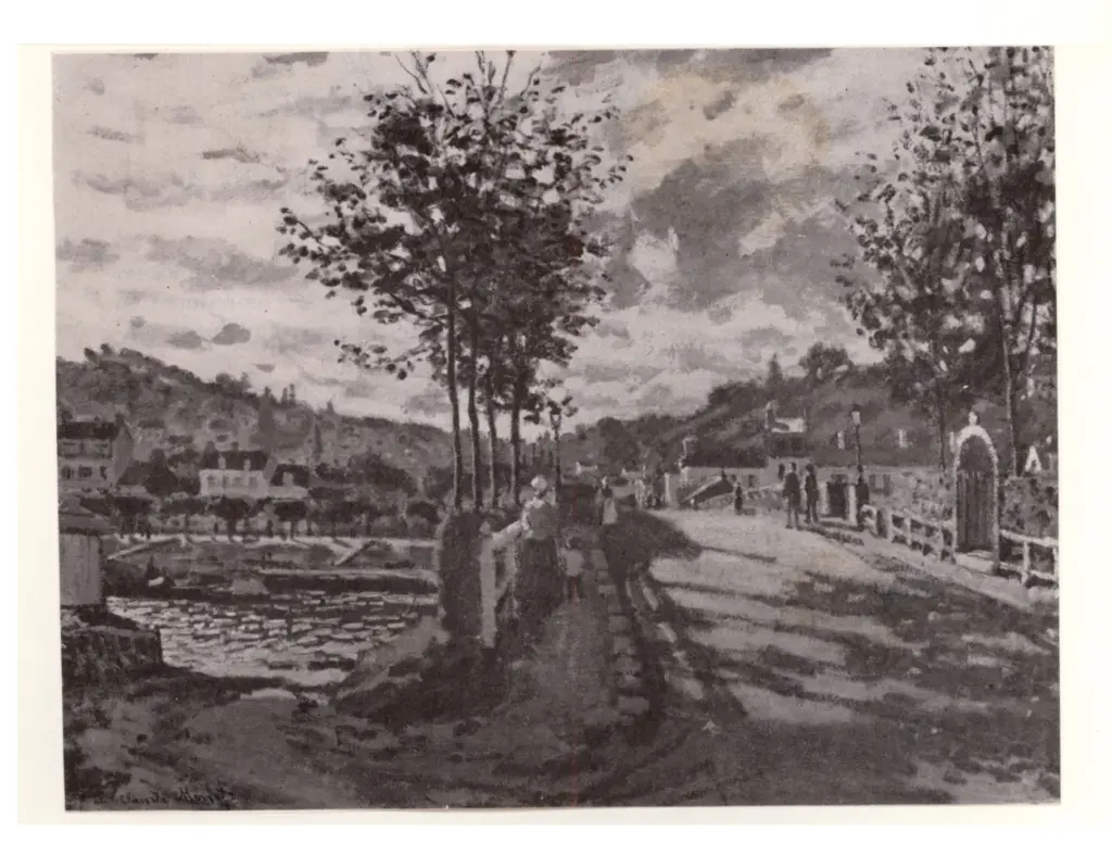 Anonimo , Monet, Claude - sec. XIX - La Senna a Bougival , fronte