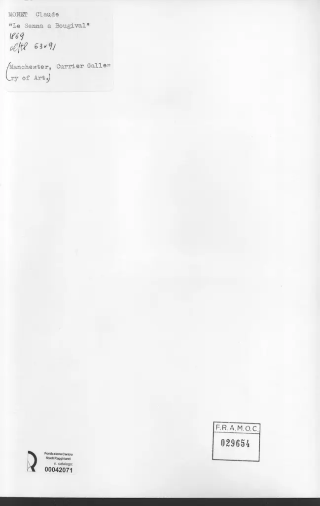 Anonimo , Monet, Claude - sec. XIX - La Senna a Bougival , retro