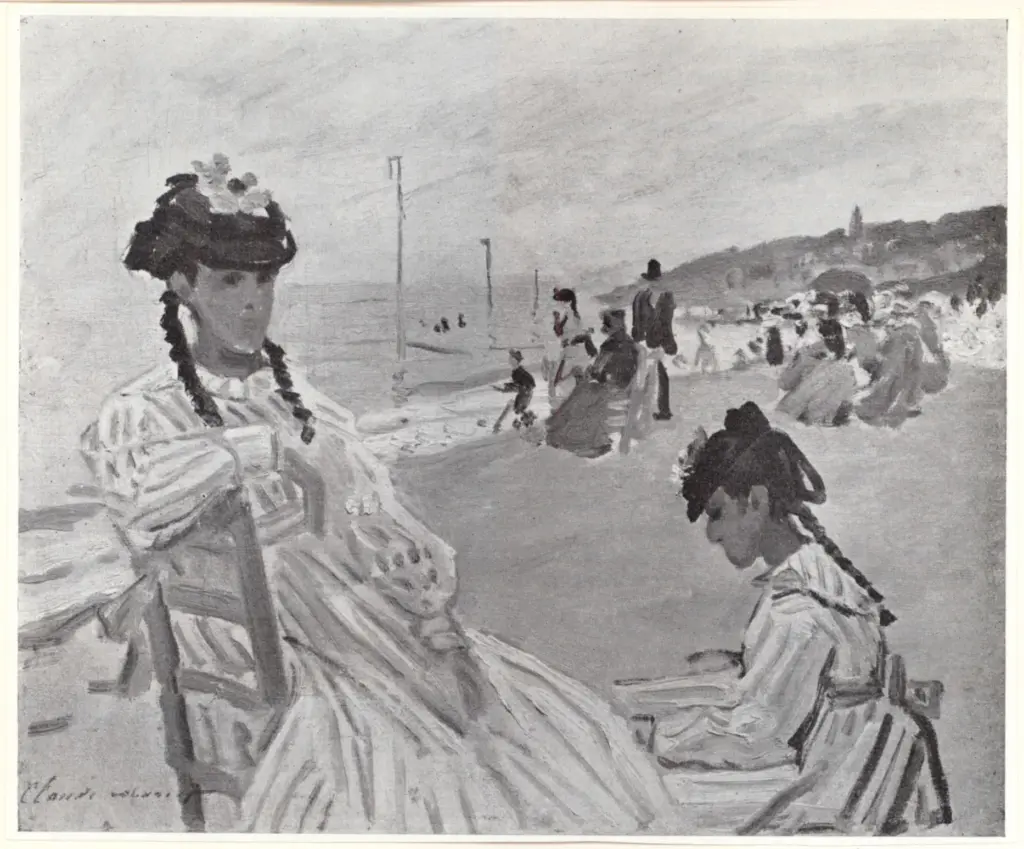 Anonimo , Monet, Claude - sec. XIX - On the beach, Trouville , fronte