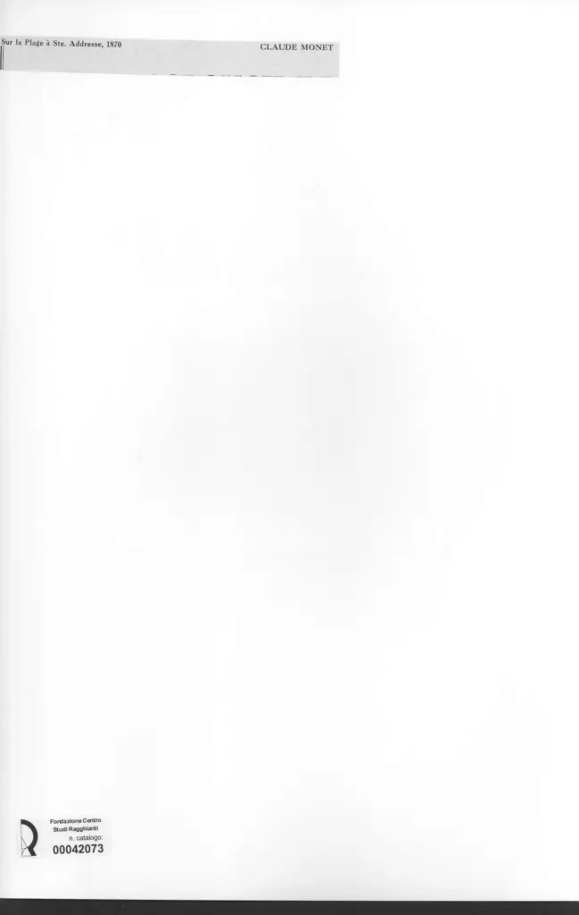 Anonimo , Monet, Claude - sec. XIX - Sur la plage &agrave; Ste. Adresse , retro
