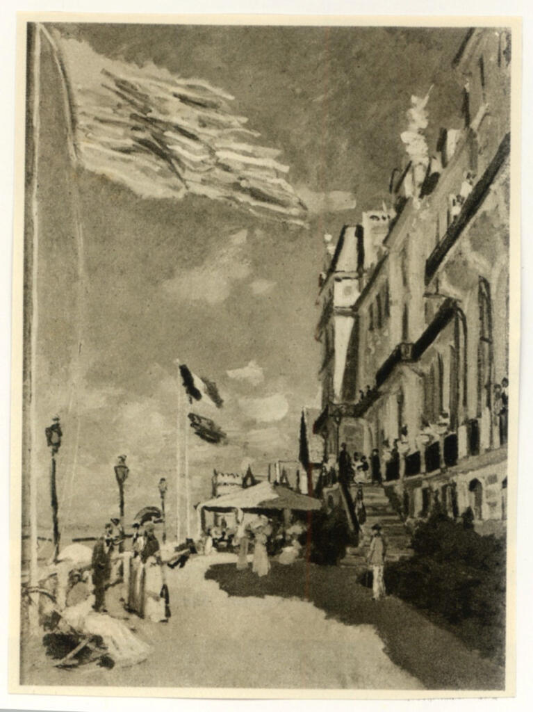 Anonimo , Monet, Claude - sec. XIX - L'hotel des roches noires a Trouville , fronte