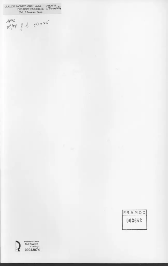 Anonimo , Monet, Claude - sec. XIX - L'hotel des roches noires a Trouville , retro