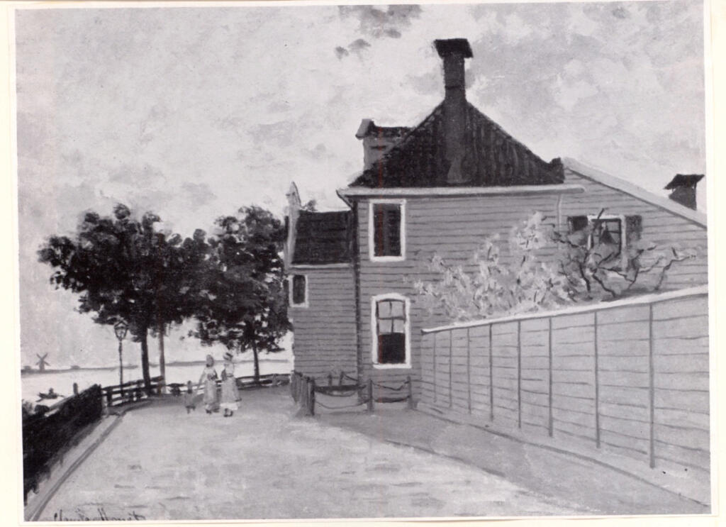 Anonimo , Monet, Claude - sec. XIX - La maison Bleue à Zaandam , fronte