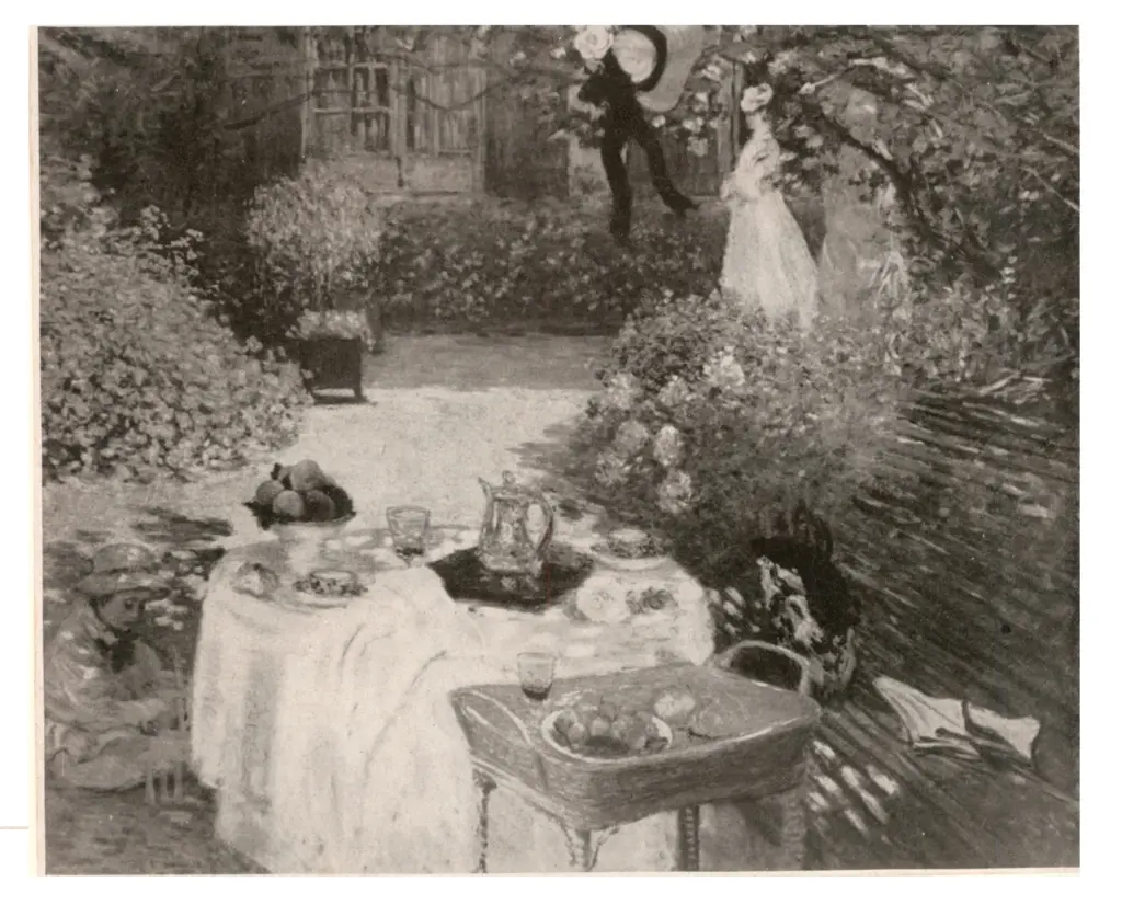 Anonimo , Monet, Claude - sec. XIX - La colazione in giardino , fronte