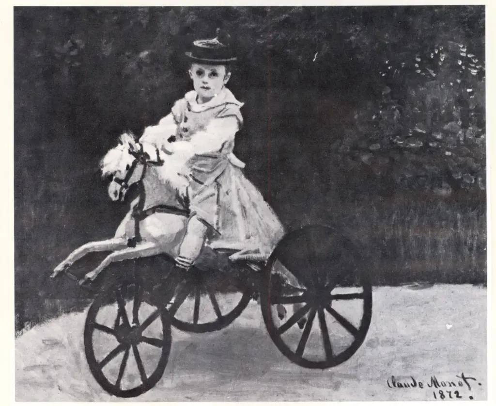 Anonimo , Monet, Claude - sec. XIX - Jean Monet on a mechanical horse , fronte