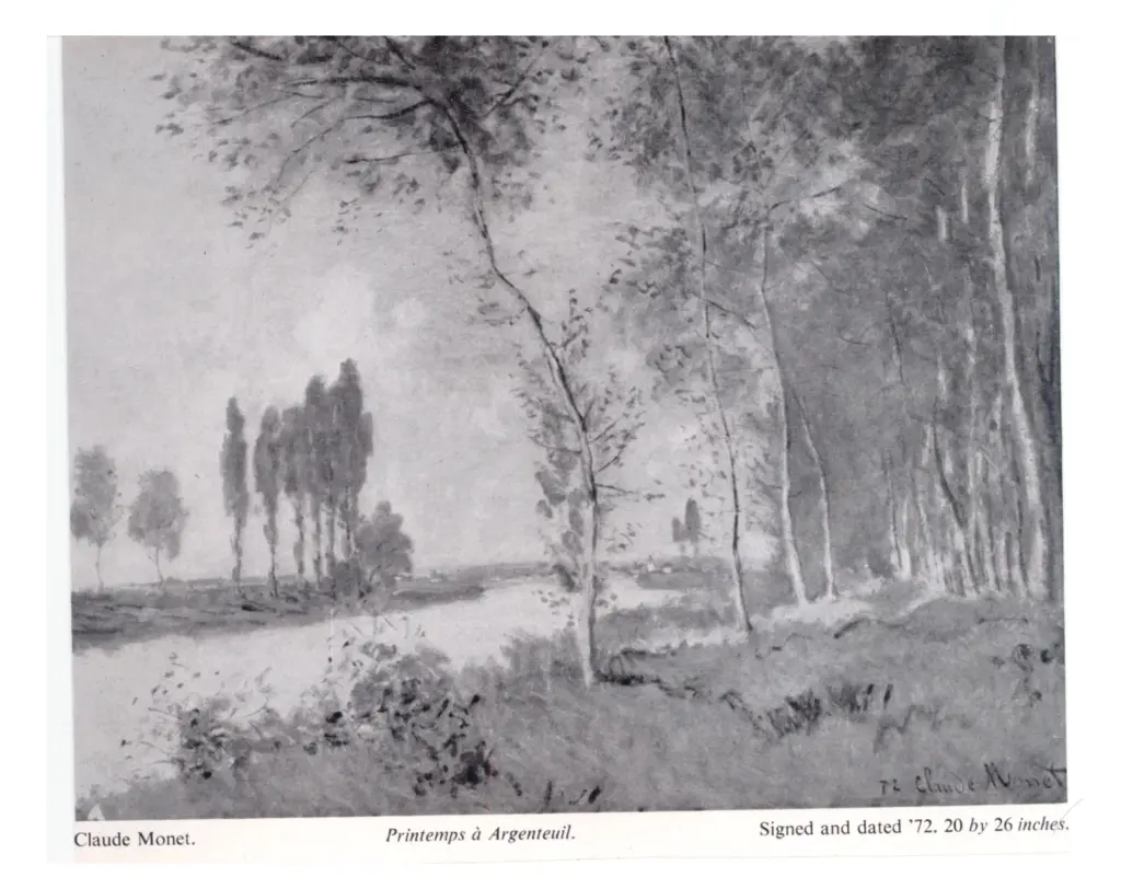 Anonimo , Monet, Claude - sec. XIX - Printemps &agrave; Argentuil , fronte