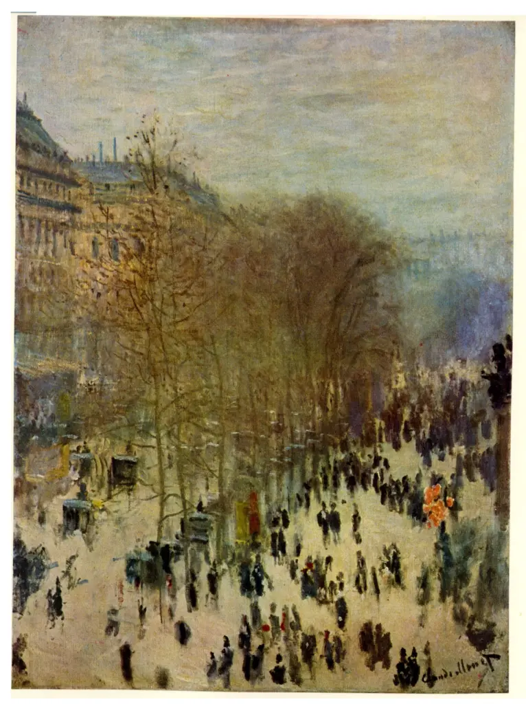 Anonimo , Monet, Claude - sec. XIX - Il "boulevard des Capucines" a Parigi , fronte
