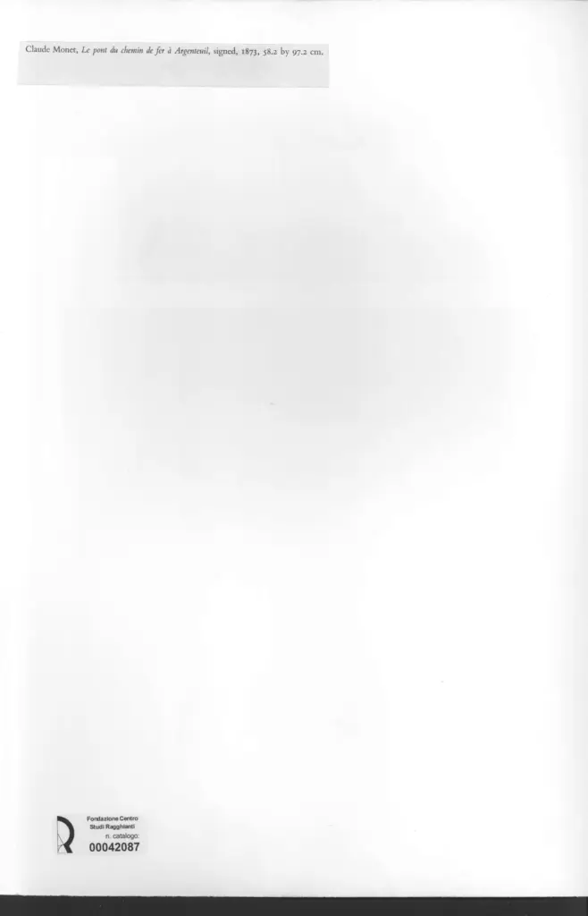 Anonimo , Monet, Claude - sec. XIX - Le pont du chemin de fer &agrave; Argentuil , retro