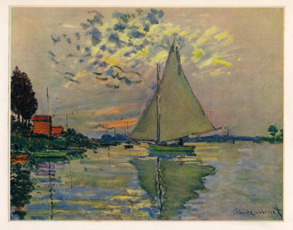 Anonimo , Monet, Claude - sec. XIX - Voilier à Argentuil , fronte