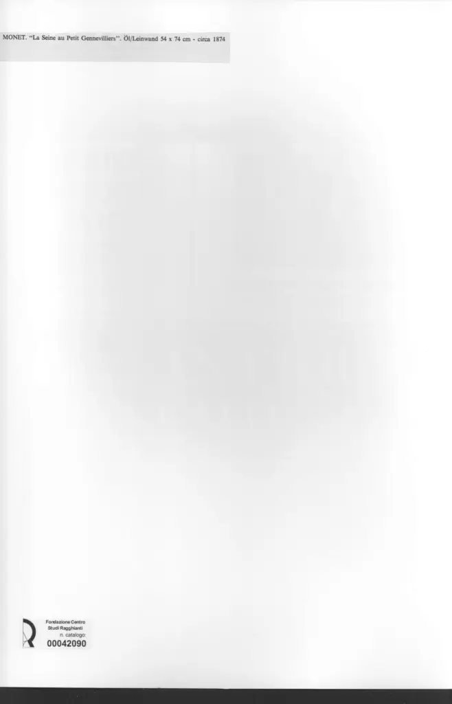 Anonimo , Monet, Claude - sec. XIX - La Seine au Petit Gennevilliers , retro