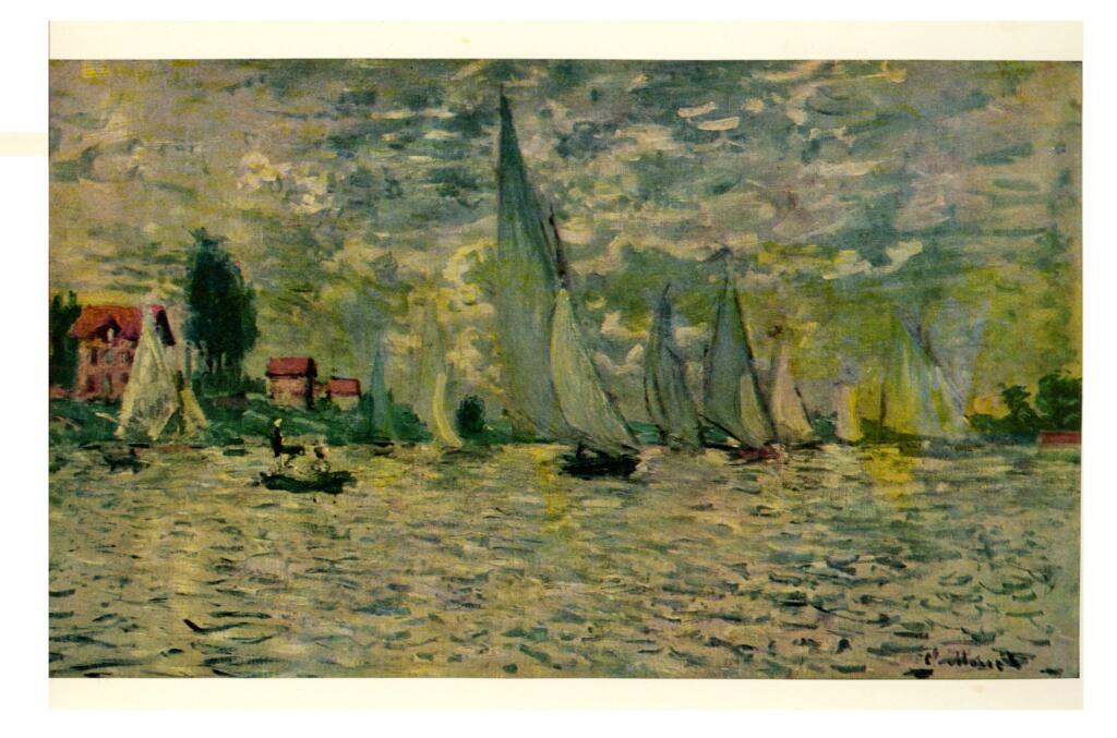 Anonimo , Monet, Claude - sec. XIX - Regate à Argentuil , fronte