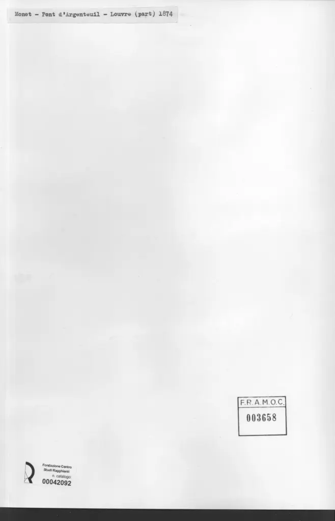 Anonimo , Monet, Claude - sec. XIX - Pont d'Argentuil , retro