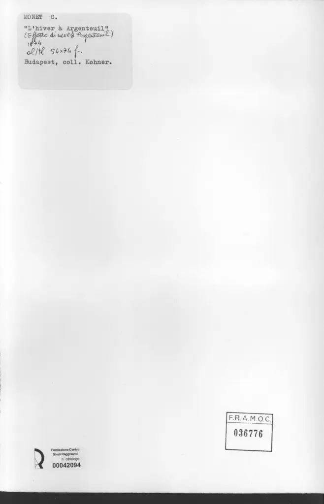 Anonimo , Monet, Claude - sec. XIX , retro