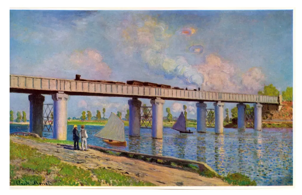 Anonimo , Monet, Claude - sec. XIX - Pont du chemin de fer à Argentuil , fronte