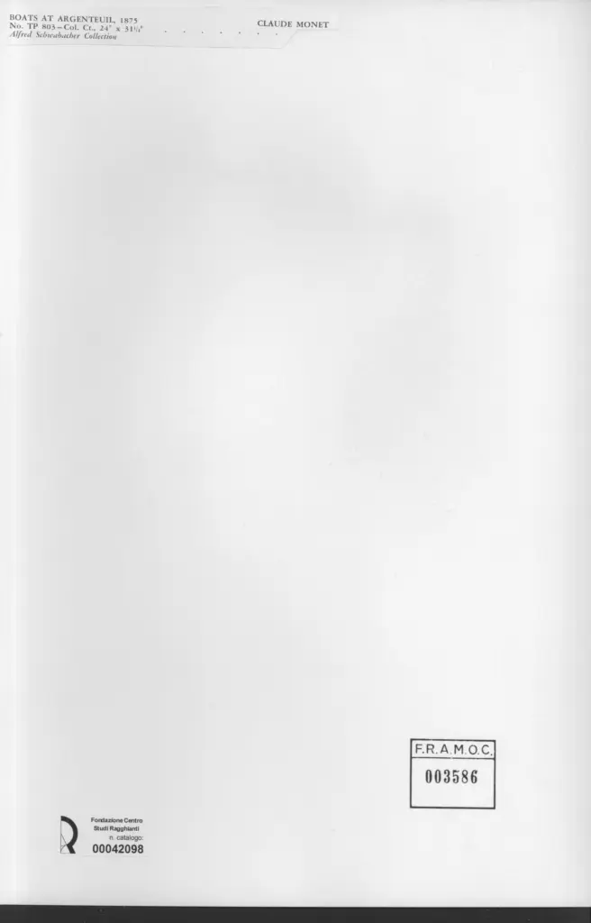 Anonimo , Monet, Claude - sec. XIX - Boats at Argentuil , retro