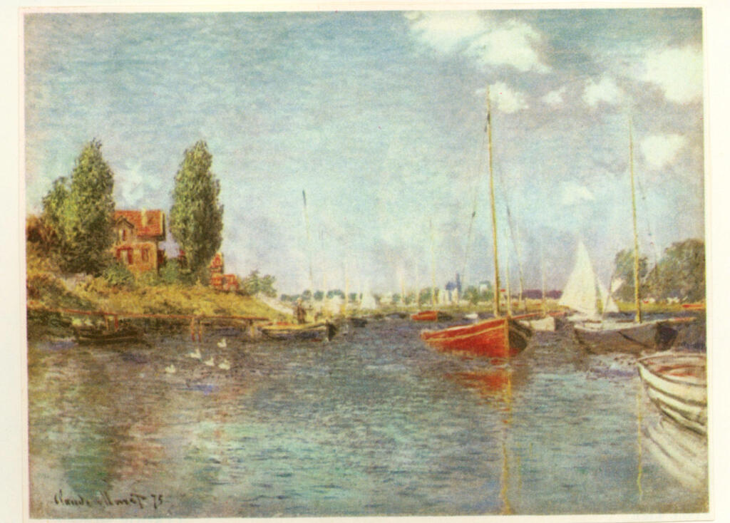 Anonimo , Monet, Claude - sec. XIX - The red boat , fronte