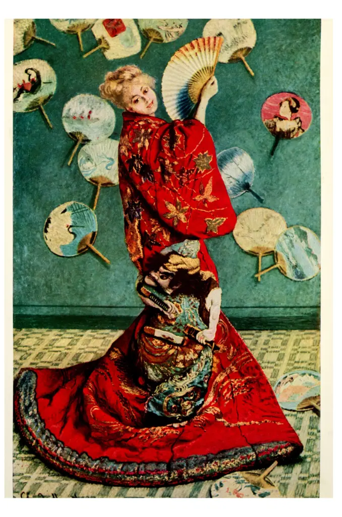 Monet, Claude , M.me Monet vestita da giapponese