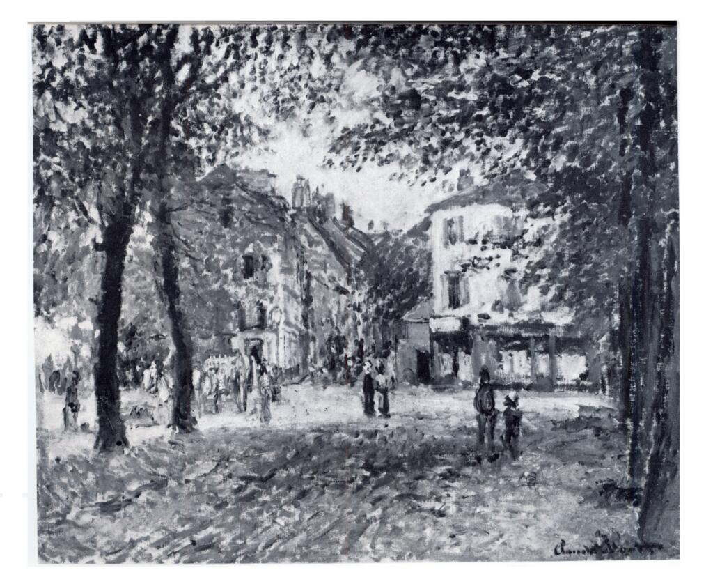 Anonimo , Monet, Claude - sec. XIX - La place du village à Argentuil , fronte