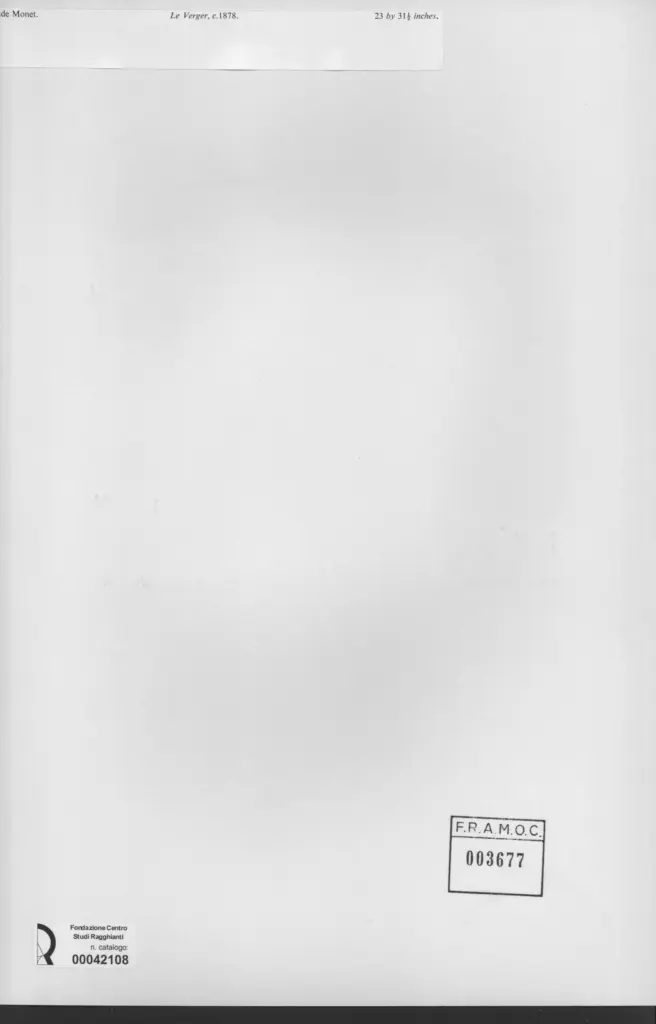 Anonimo , Monet, Claude - sec. XIX - Le Verger , retro