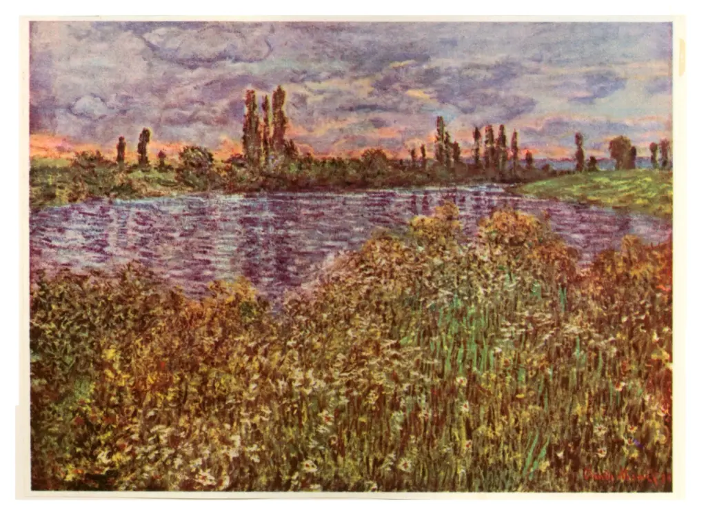 Anonimo , Monet, Claude - sec. XIX - Banks of the Seine, Vethuil , fronte