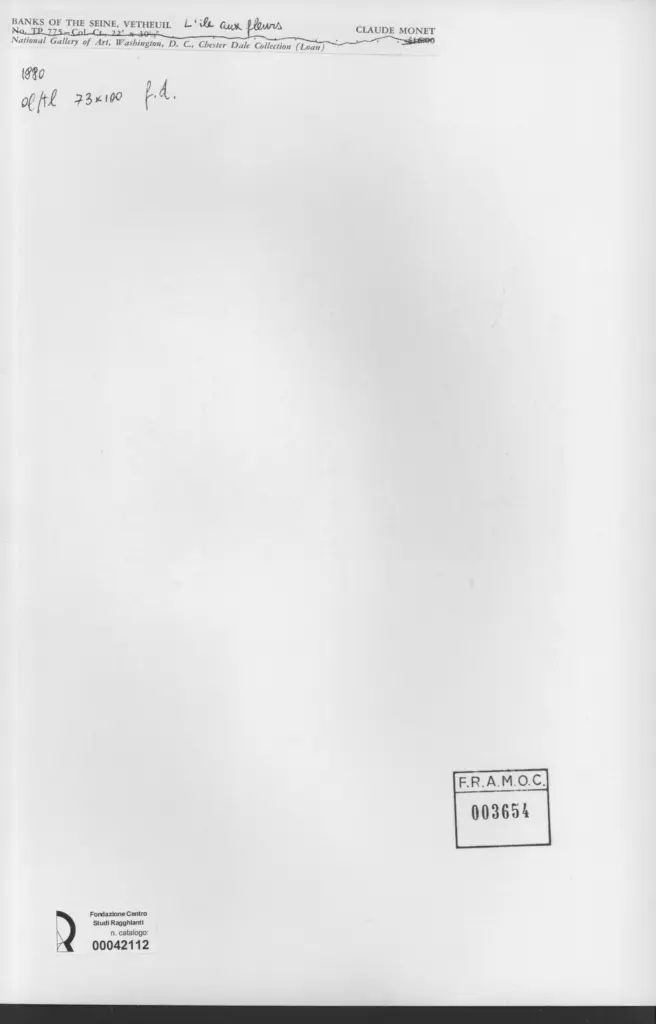 Anonimo , Monet, Claude - sec. XIX - Banks of the Seine, Vethuil , retro
