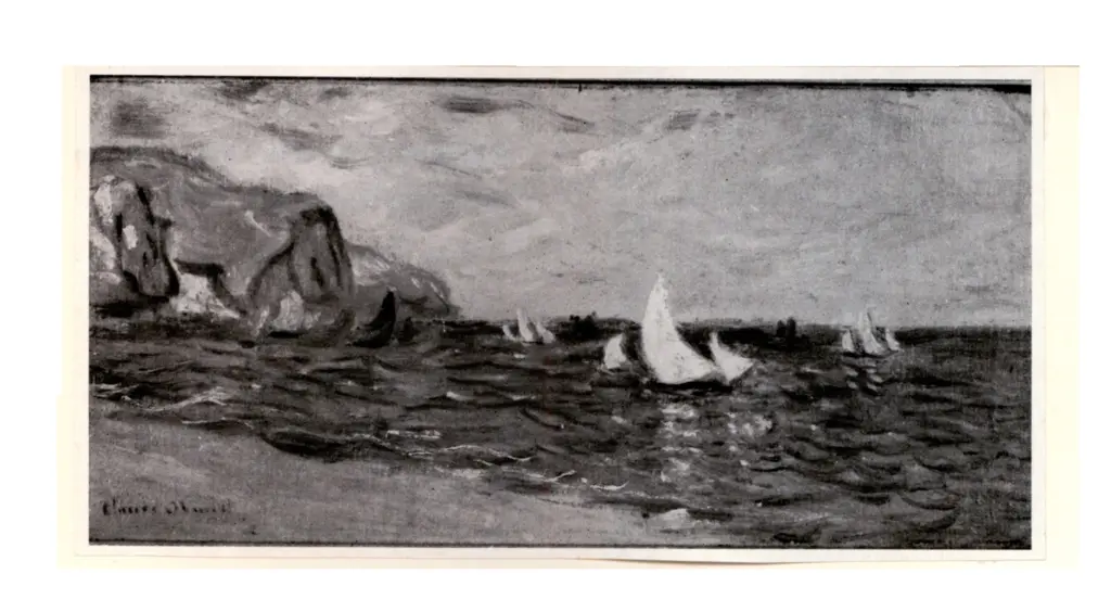 Anonimo , Monet, Claude - sec. XIX - Falaises de Pourville , fronte