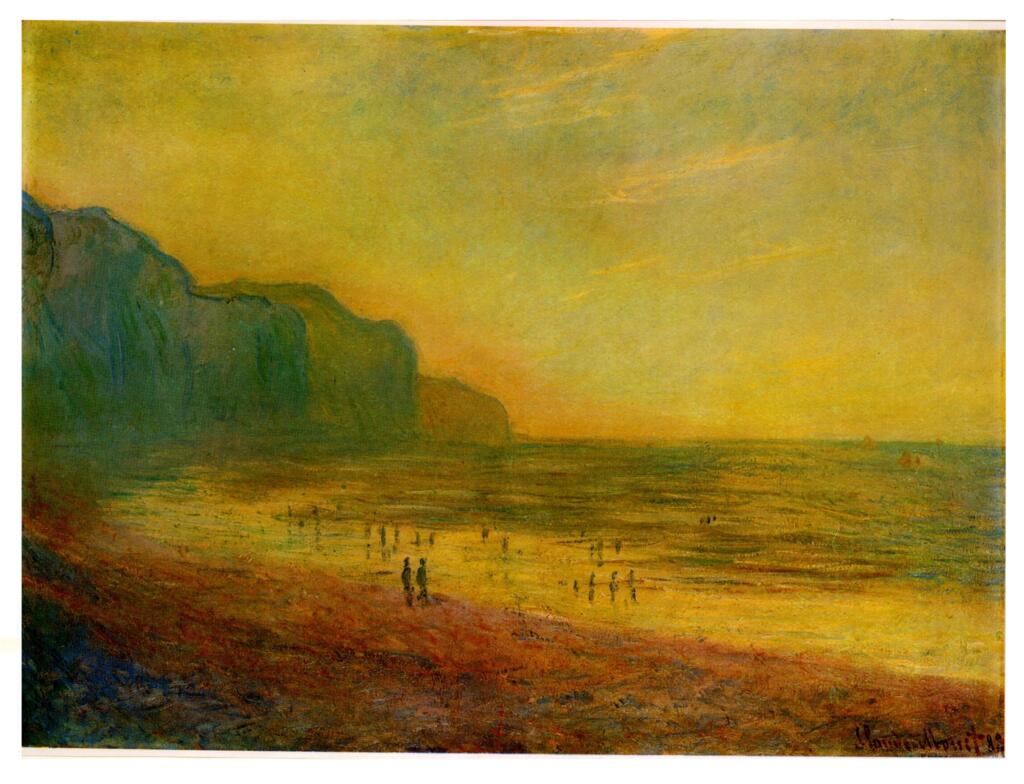 Anonimo , Monet, Claude - sec. XIX - Falaises à Pourville, marée basse , fronte