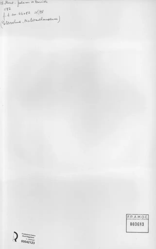 Anonimo , Monet, Claude - sec. XIX - Scogli , retro