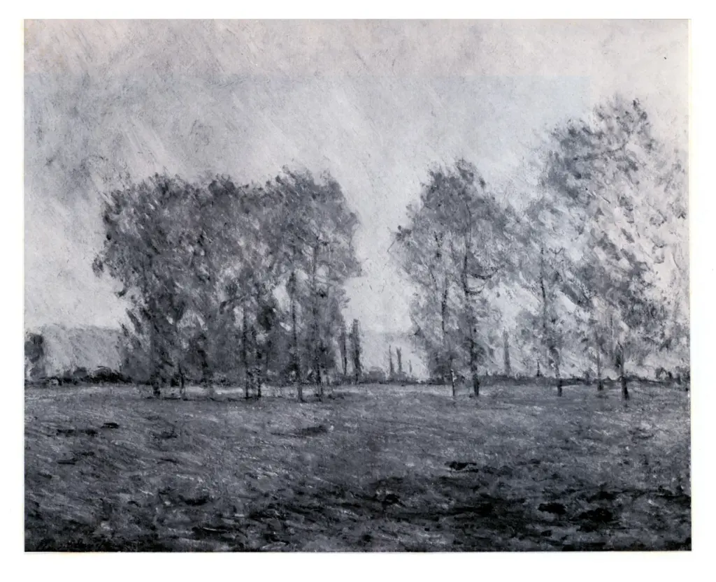 Anonimo , Monet, Claude - sec. XIX - La vall&eacute;e de L'Epte , fronte