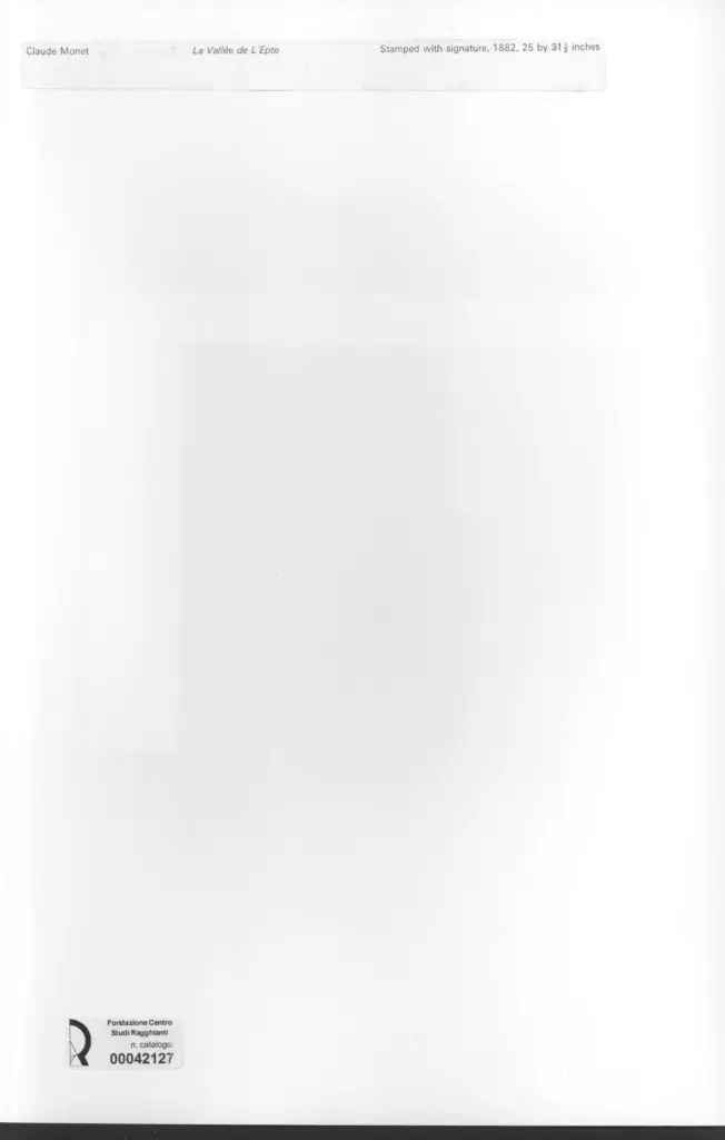 Anonimo , Monet, Claude - sec. XIX - La vall&eacute;e de L'Epte , retro