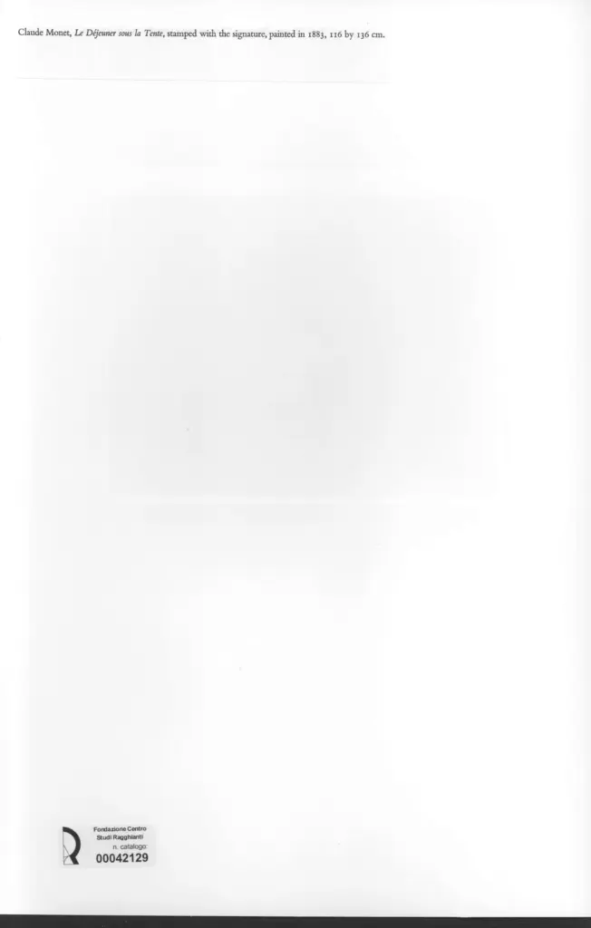 Anonimo , Monet, Claude - sec. XIX - Le dejeuner sous la tente , retro