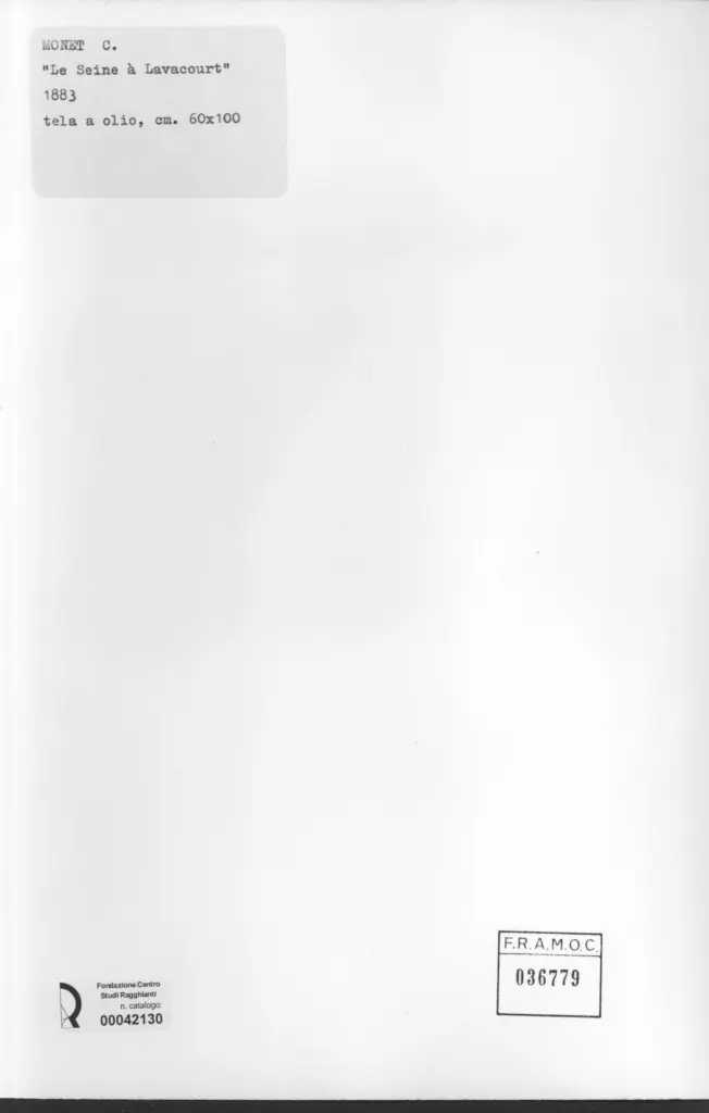 Anonimo , Monet, Claude - sec. XIX - La Seine &agrave; Lavacourt , retro