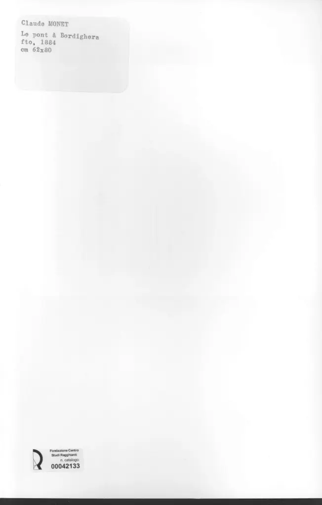 Anonimo , Monet, Claude - sec. XIX - Le pont &agrave; Bordighera , retro
