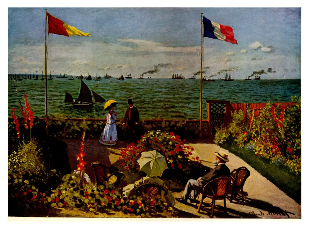 Anonimo , Monet, Claude - sec. XIX - Terrazza sul mare presso Le Havre , fronte