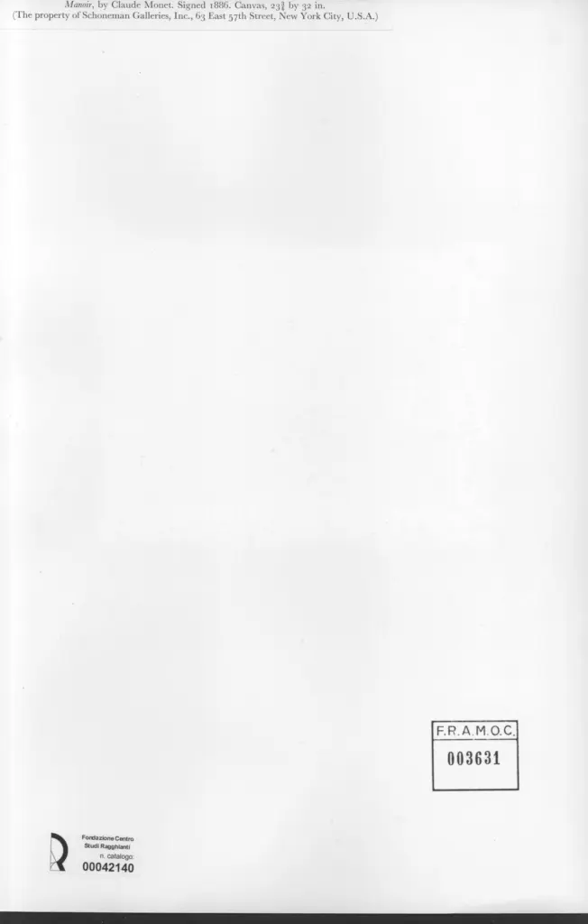 Anonimo , Monet, Claude - sec. XIX - Manoir , retro