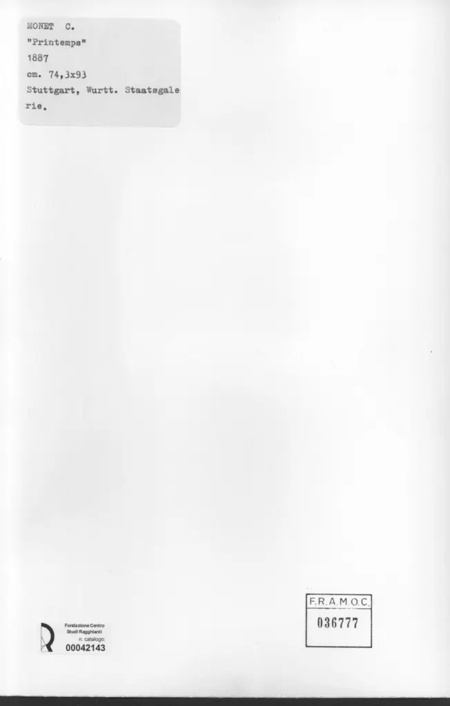 Anonimo , Monet, Claude - sec. XIX - Printemps , retro